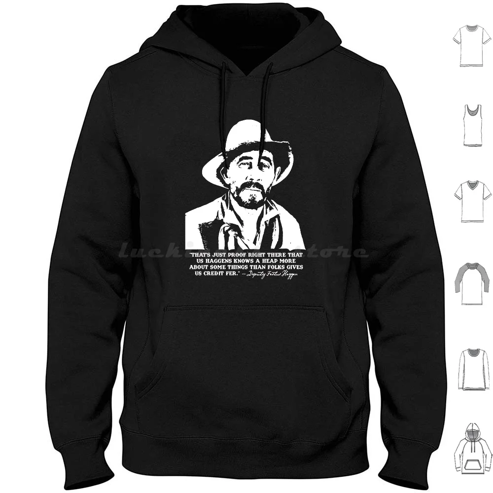 Festus Haggen From Gunsmoke Hoodies Long Sleeve Gunsmoke Black Dynamite Buffalo Bill Cowboy Deputy City Marshal Tv