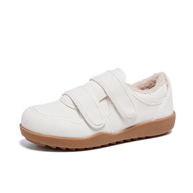 

CICIYANG Women's Winter Fluff Flats Loafers 2025 New Anti-slip Slip-on Plus-size Genuine Leather Female Bread Shoes Handmade