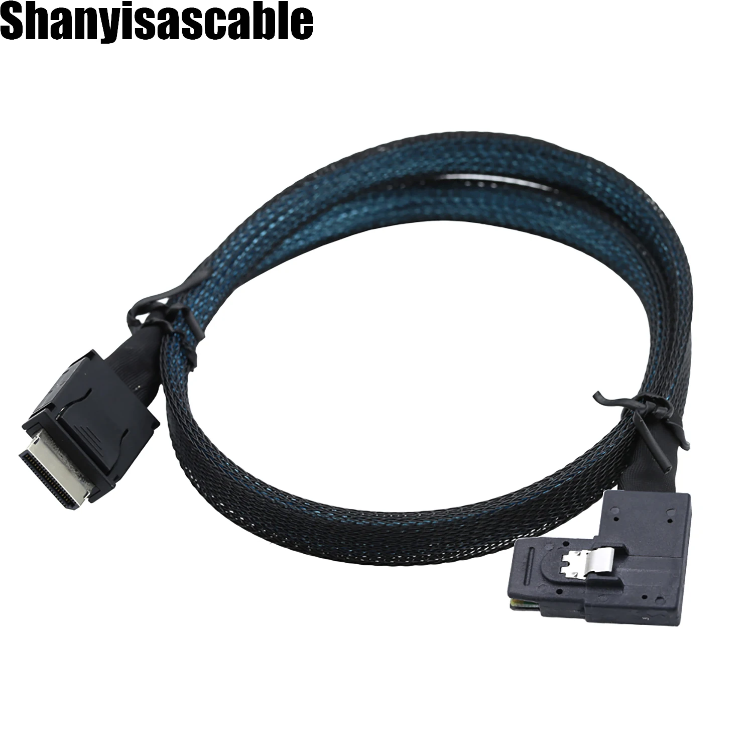 0.5M SFF-8611 Cable OCuLink PCIe PCI-Express SFF-8611 4i to SAS SFF-8087 right angle SSD Data Active Cable