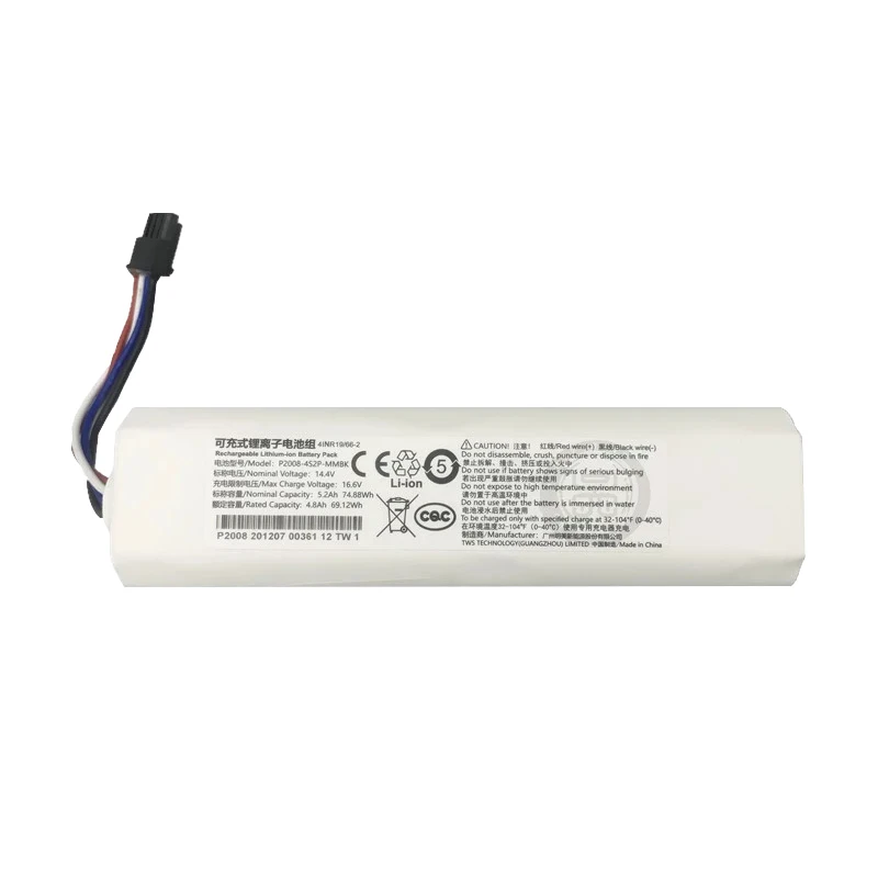 Original Battery for Trouver Robot Vacuum Mop Cleaner trouver LDS finder Mova L600 (rzls4)  Lithium-ion Battery Pack 4INR19/66-2