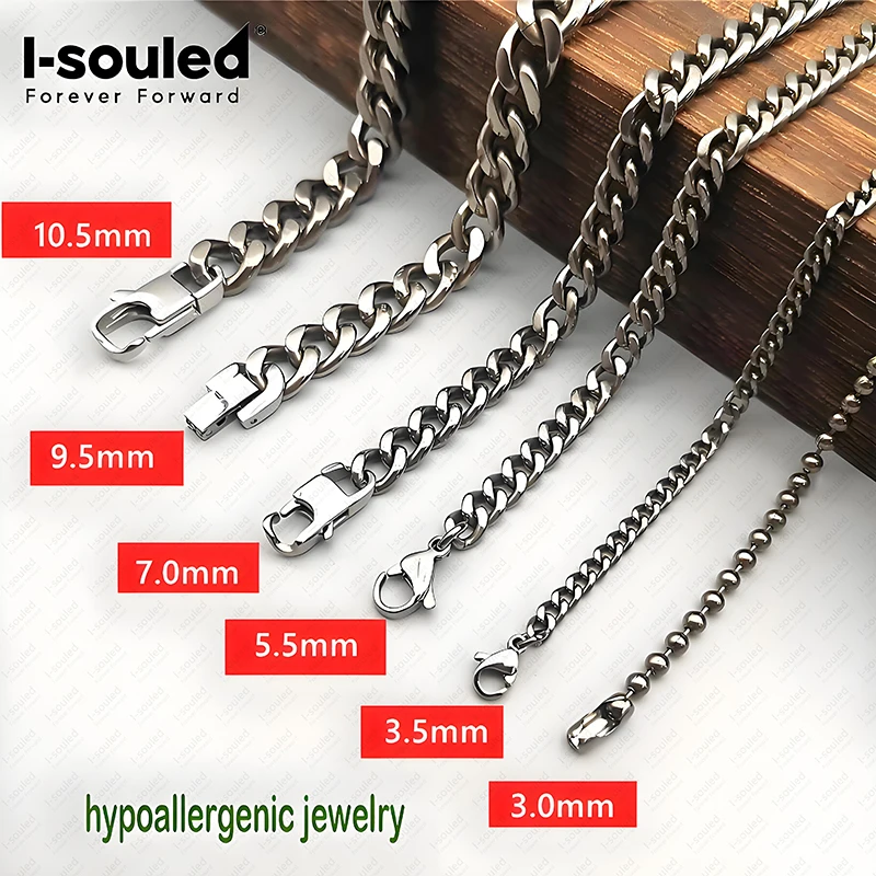 

Pure Titanium Necklace for Sensitive Skin｜ Hypoallergenic Base Necklace｜ Lightweight Jewelry Gift for Her