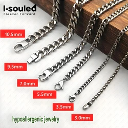 Hypoallergenic Pure Titanium Necklace Lightweight Jewelry Gift for Sensitive Skin