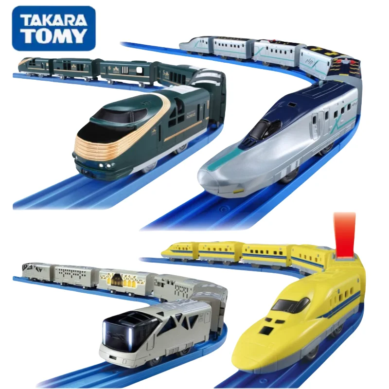 TAKARA TOMY Pule Road Shinkansen Shiki-shima Rui-huang Doctor tren eléctrico extendido de 6 secciones decoración para adultos, juguetes para niños,