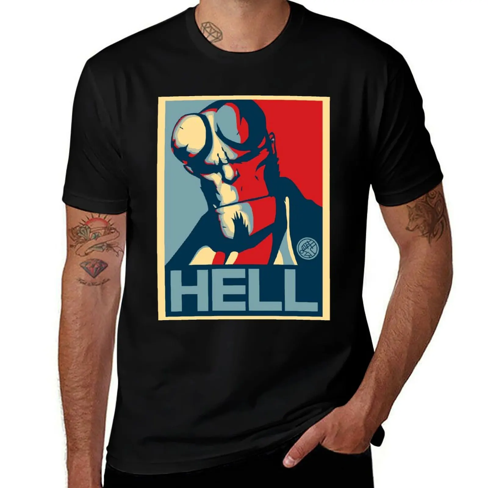 

Hellboy Brother Red T-Shirt heavyweights street wear Blouse tees mens t shirts top quality