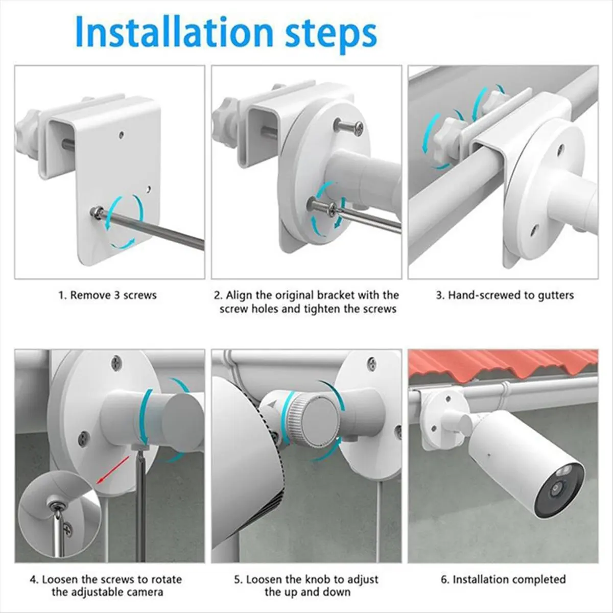 ABUA Gutter Mount for EufyCam E330 Professional, No-Drill Dedicated Wall-Mounted Sink Bracket E330 Monitor Bracket