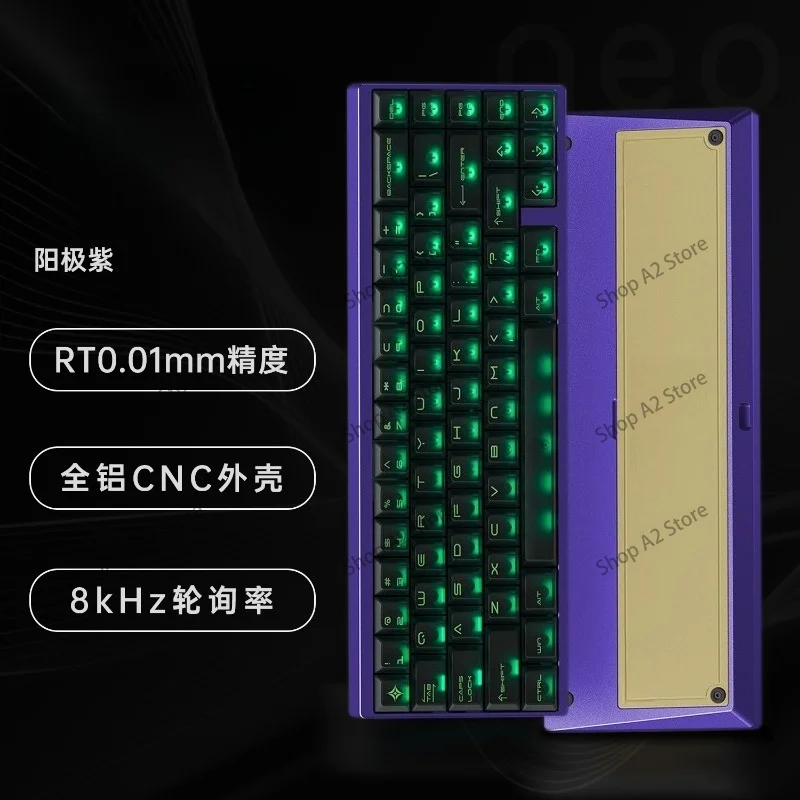 65% Layout Magnetic Hall‑Effect Gaming Keyboard, Gasket Mount Structure Custom Mechanical Keyboard for E‑Sports