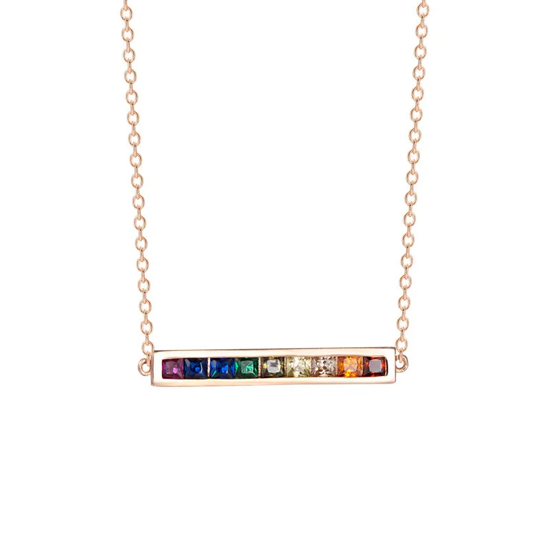 Classic Light Luxury Fashion Balance Rainbow Series Gem Bracelet for Women Creative Charm Bangles Banquet Party Silver Jewelry