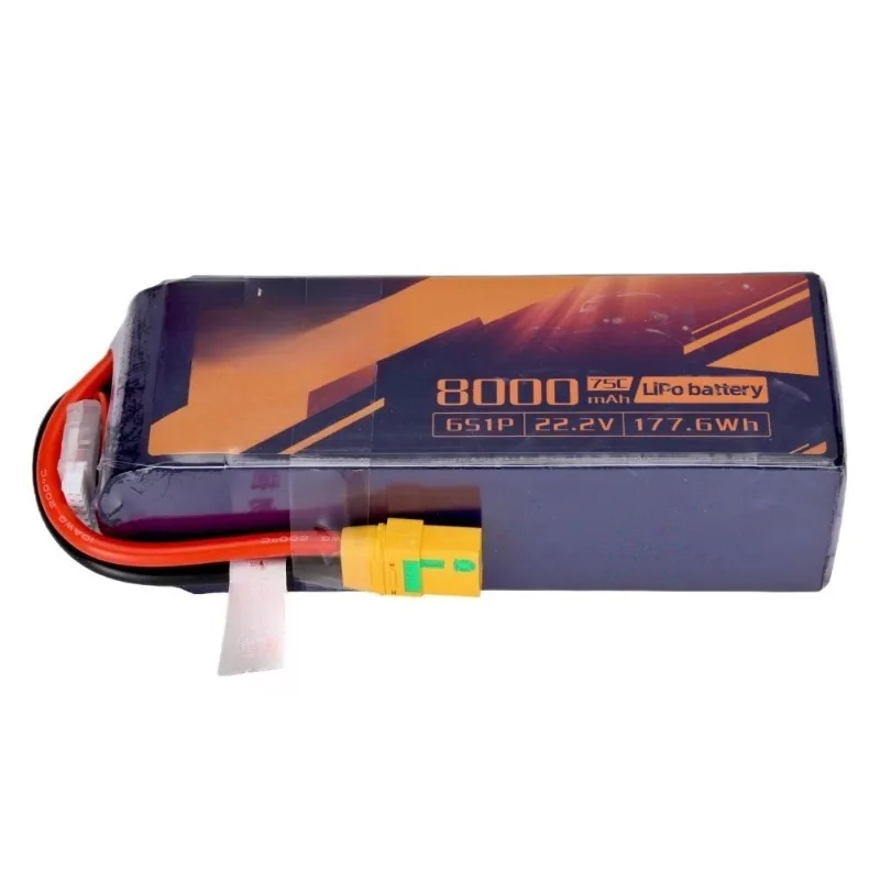 New 75C 8000mAh 2/3/4/6S Modle High-Discharge LiPo Battery for FPV Racing Drones, Aerial Photography UAVs with XT60/XT90-S Plug