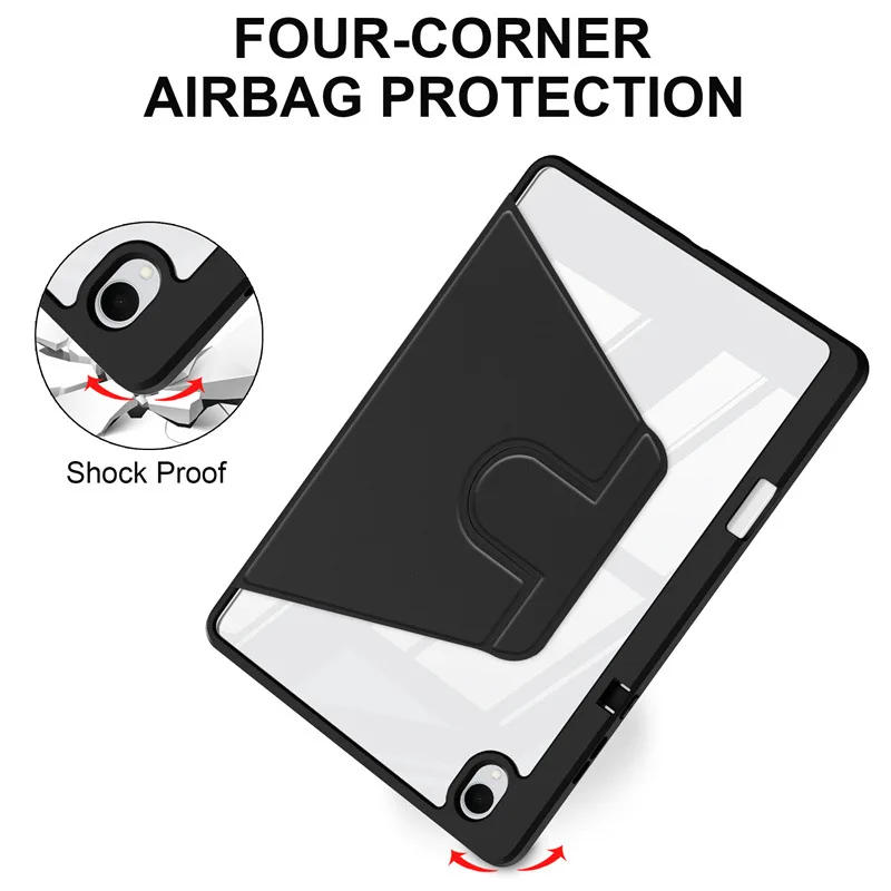 Case For Samsung Galaxy Tab S10 Plus Case 12.4 inch SM-X820 SM-X826B Acrylic Rotating Cover Stand Tablet Shell Funda 5