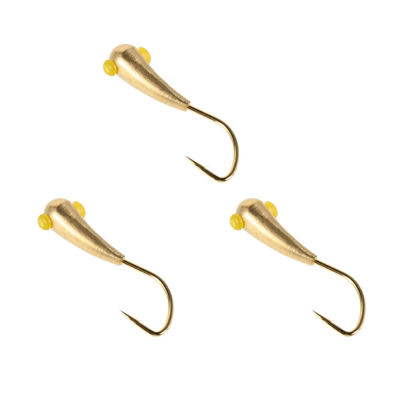 

3pcs Offset Point Durable Fishing Hooks Live Bait Brass Saltwater Catfish Hook Holder Extractor Tool