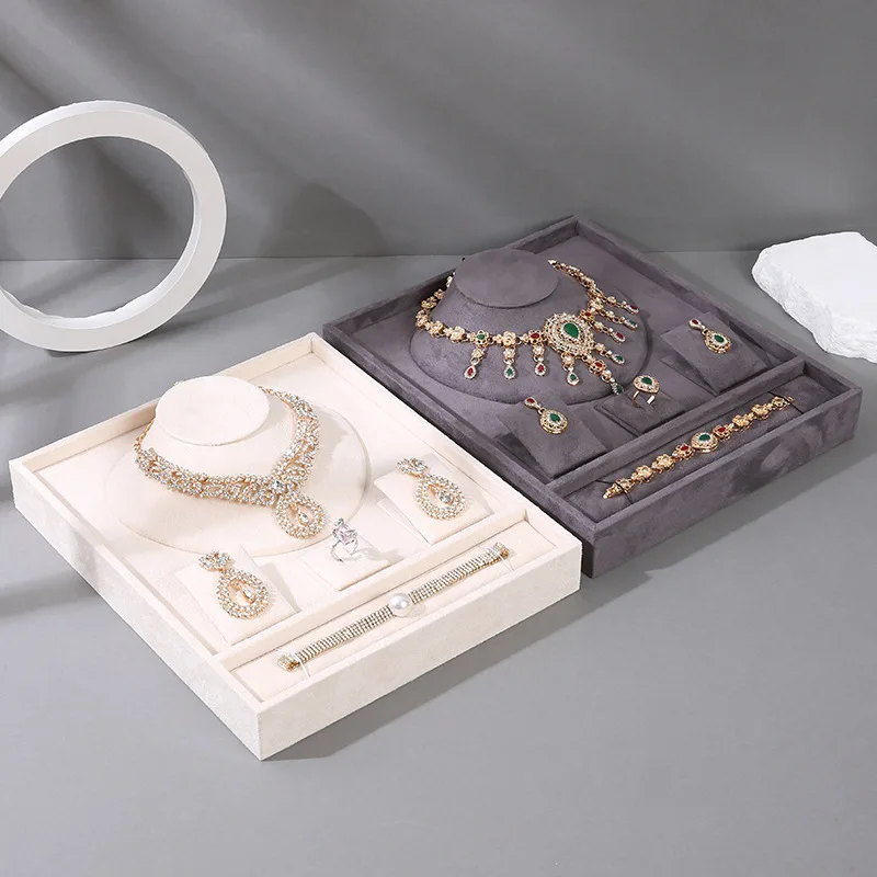 Jewelry Display Combination Set Jewelry Rack Velvet Jewelry Store Ring Bracelet Necklace Earring Multi-purpose Rack