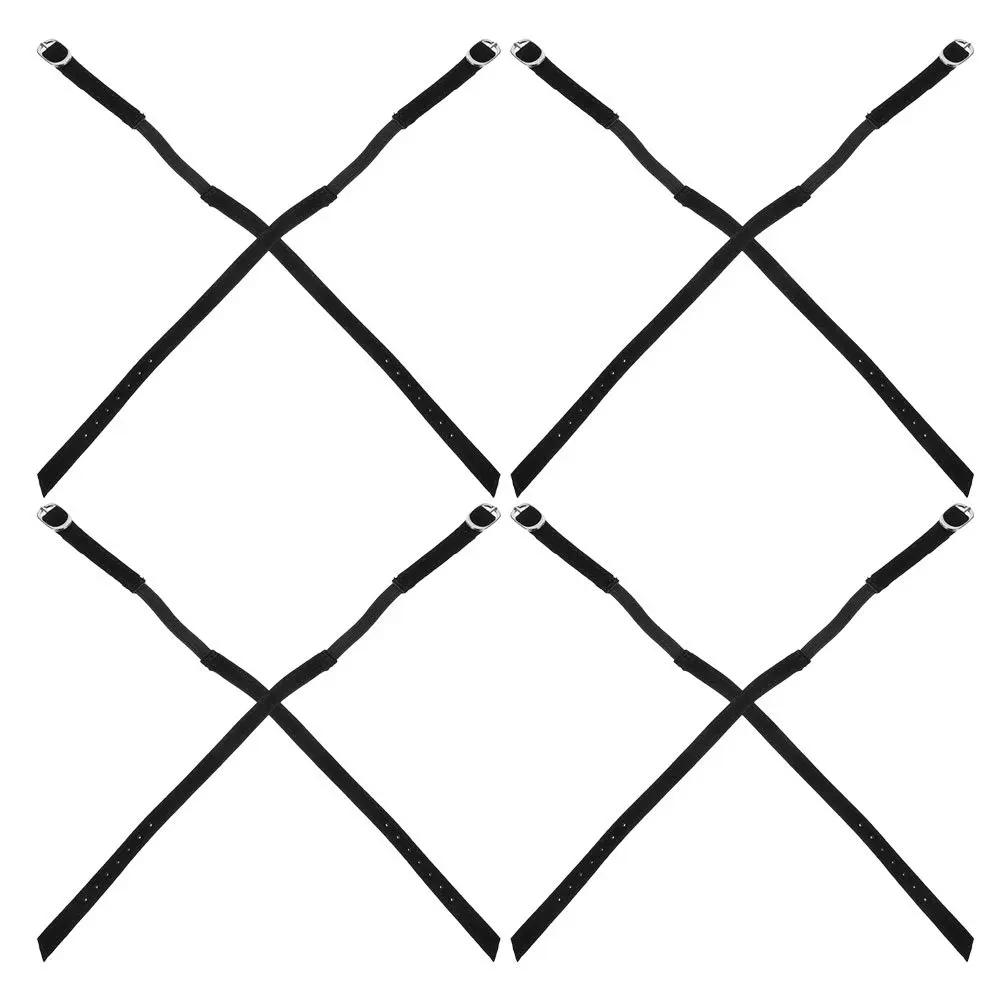 

4Pairs Adjustable Elastic High Heel Shoe Straps No Installation Anti Slip Shoelace Accessory Black Secure Loose Shoes