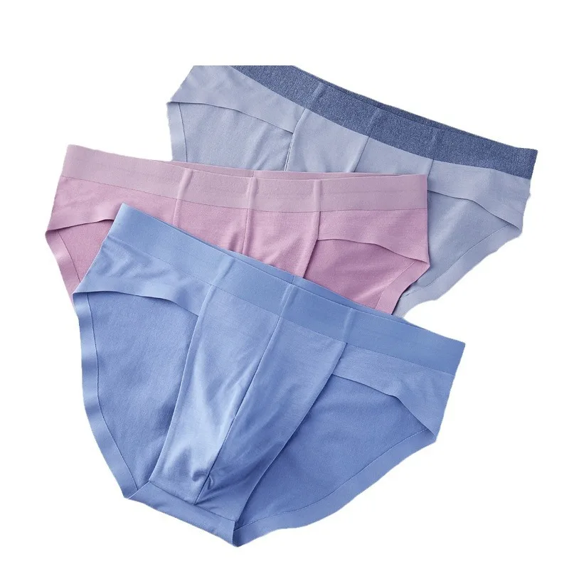 3pcs men\'s underwear modal briefs breathable seamless shortsAntibacterial air panties