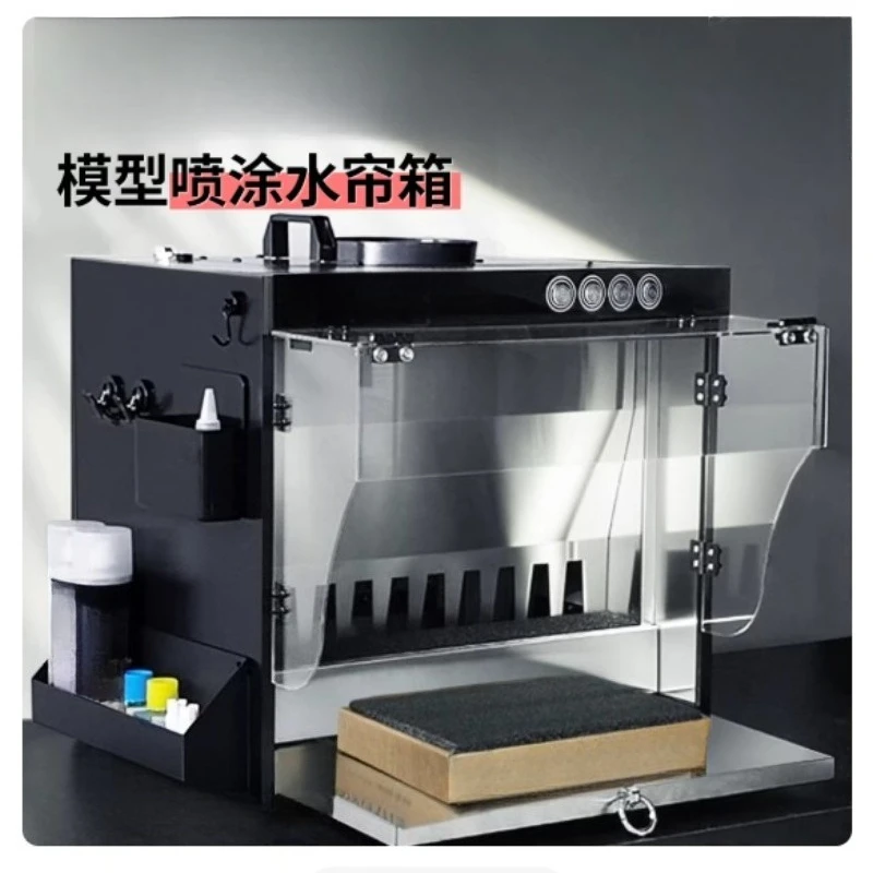 Stainless Steel Water Curtain Spray Booth Negative Pressure Exhaust Workbench Water Curtain Box for Painting