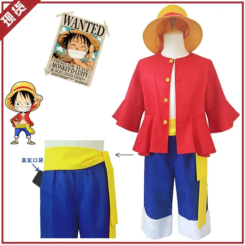 Pirate Clothes Kids Nautical King Luffy Cosplay Clothes Cos Costumes