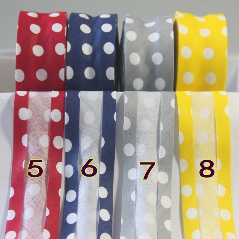 30mm x 5meters Cotton Bias Binding Tape Size solid color DIY handmade sewing material Cloth Bias Tape