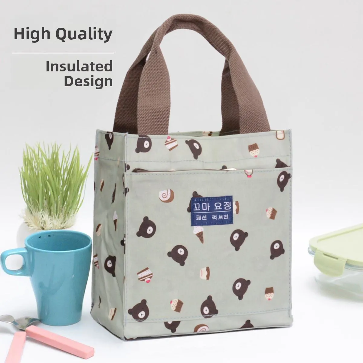 aluminum-foil-canvas-lunch-box-bag-waterproof-handheld-bento-bag-high-aesthetic-value-meal-bag-for-work-korean-style