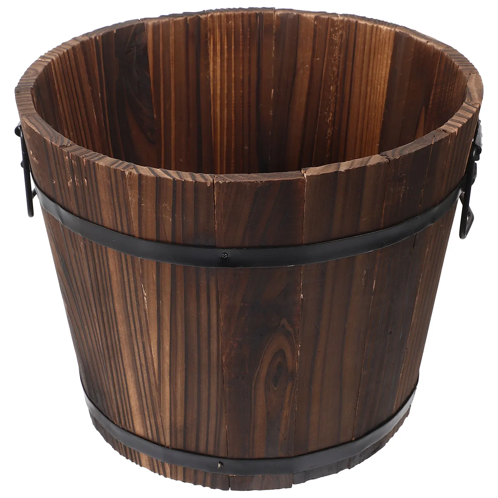 

Solid Wood Flowerpot Wooden Buckets and Pails Planter Rustic Small or Succulent Planters