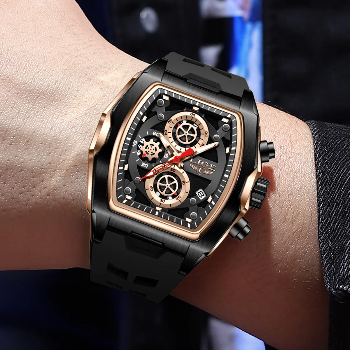 FOXBOX Military Men's Quartz Watches Fashion Sports Business Waterproof Men Watches Casual Wristwatch Chronograph Luminous Clock