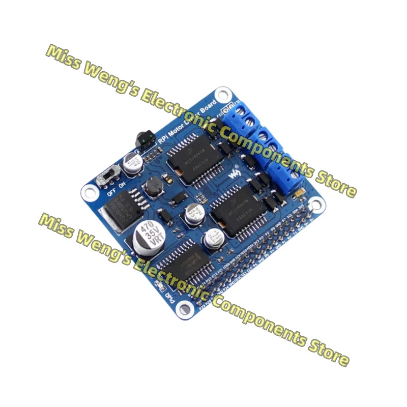 

Плата драйвера двигателя Raspberry Pi 4B/3B MC33886, плата шагового двигателя, модуль драйвера, плата расширения RPi, плата драйвера двигателя