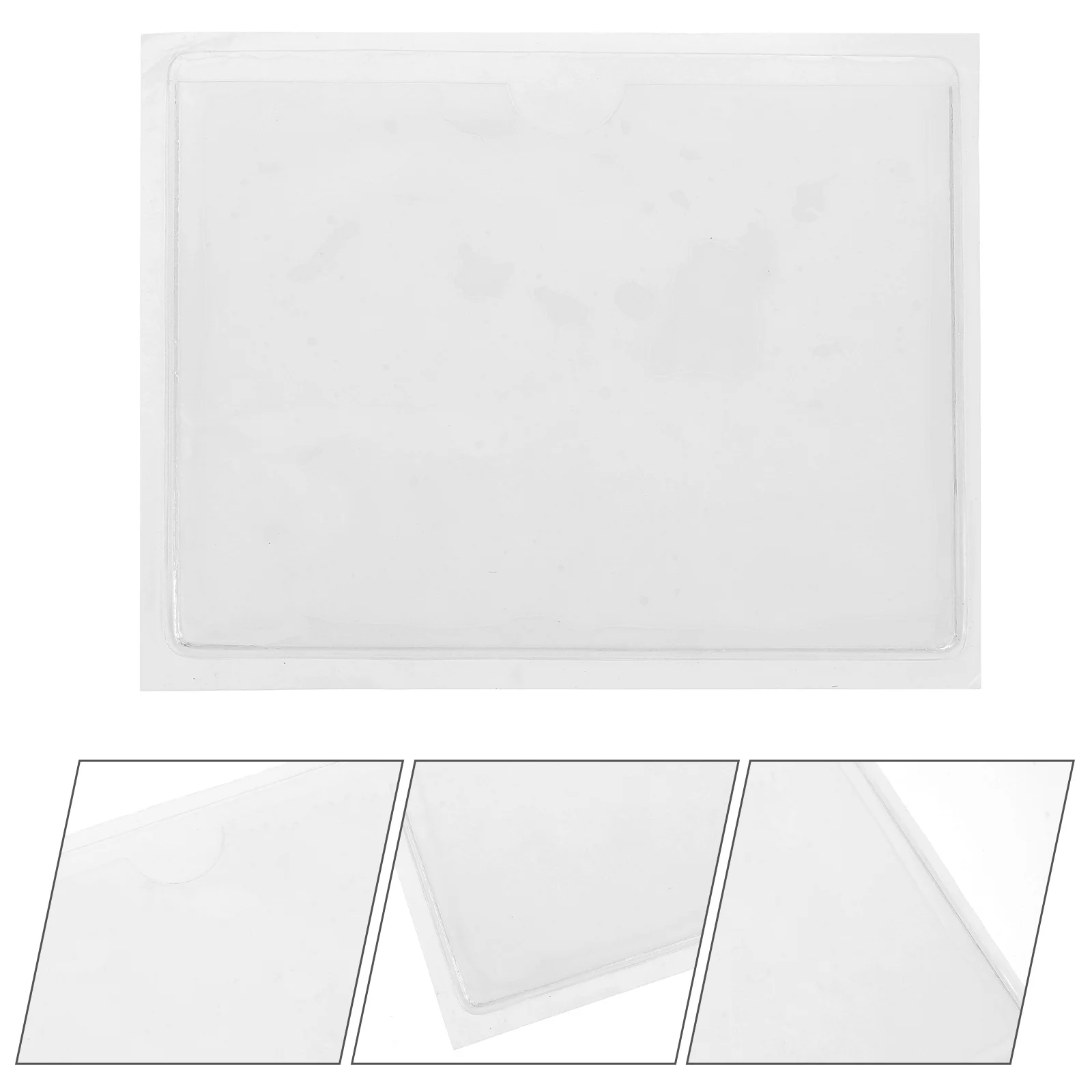 6 Pcs Transparent Adhesive Card Holder Plastic Protector Clear Sleeves Business Pvc Parking Permit for Windscreen Pockets