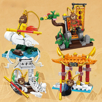 MOC Building Blocks WuKong Chinese Mythology Journey To The West Scene Model Ornaments Collection for Boys Holiday Gift