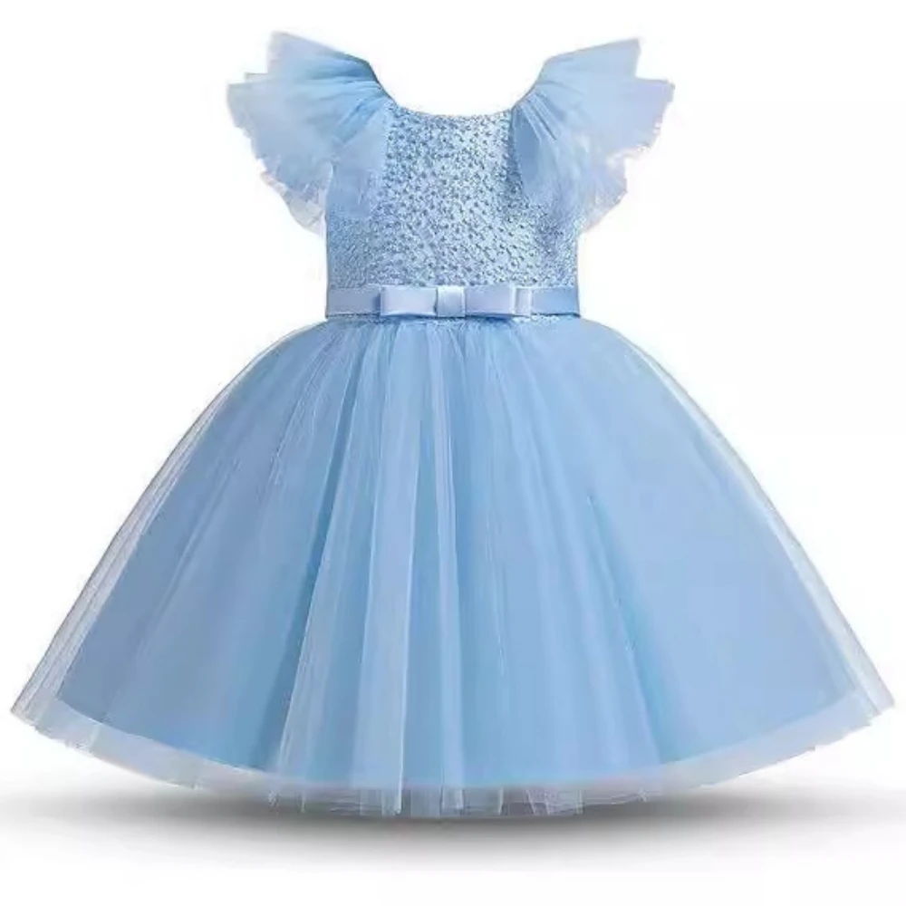 Flower Girls Dresses For Wedding High Quality Elegant Knee-length Ball Gown Birthday Party School Performance Activities