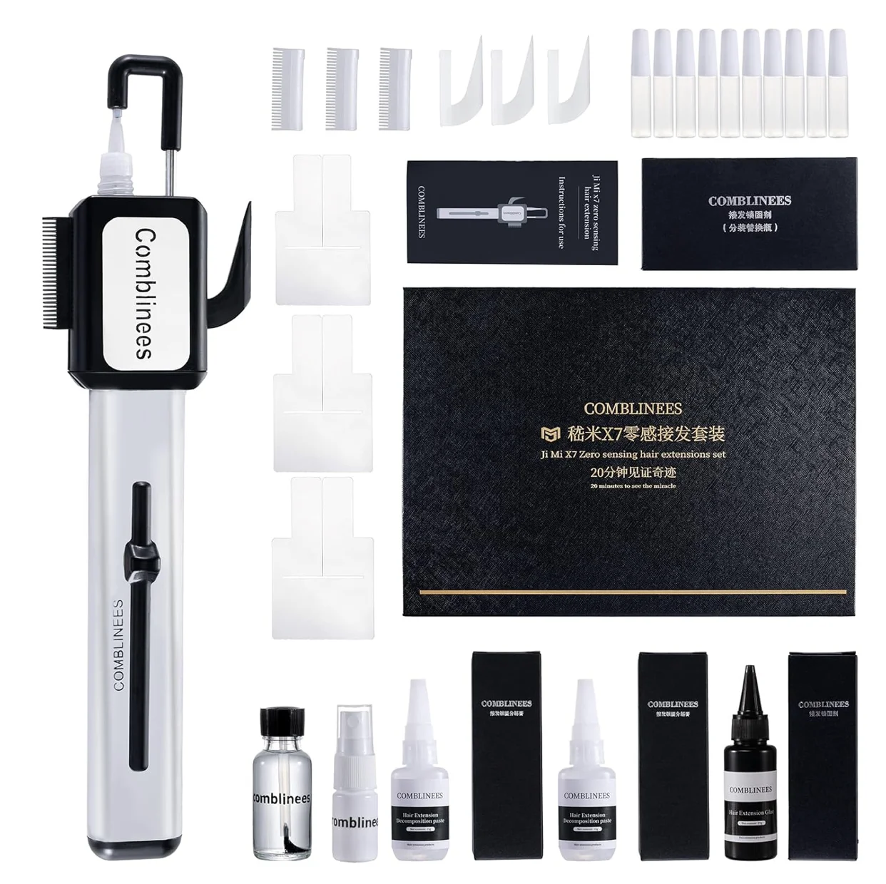 

Hair Extension Installer Set No-Trace invisibles hair extension tool kits, No-Sense Operation, Invisible Hair Extensions,