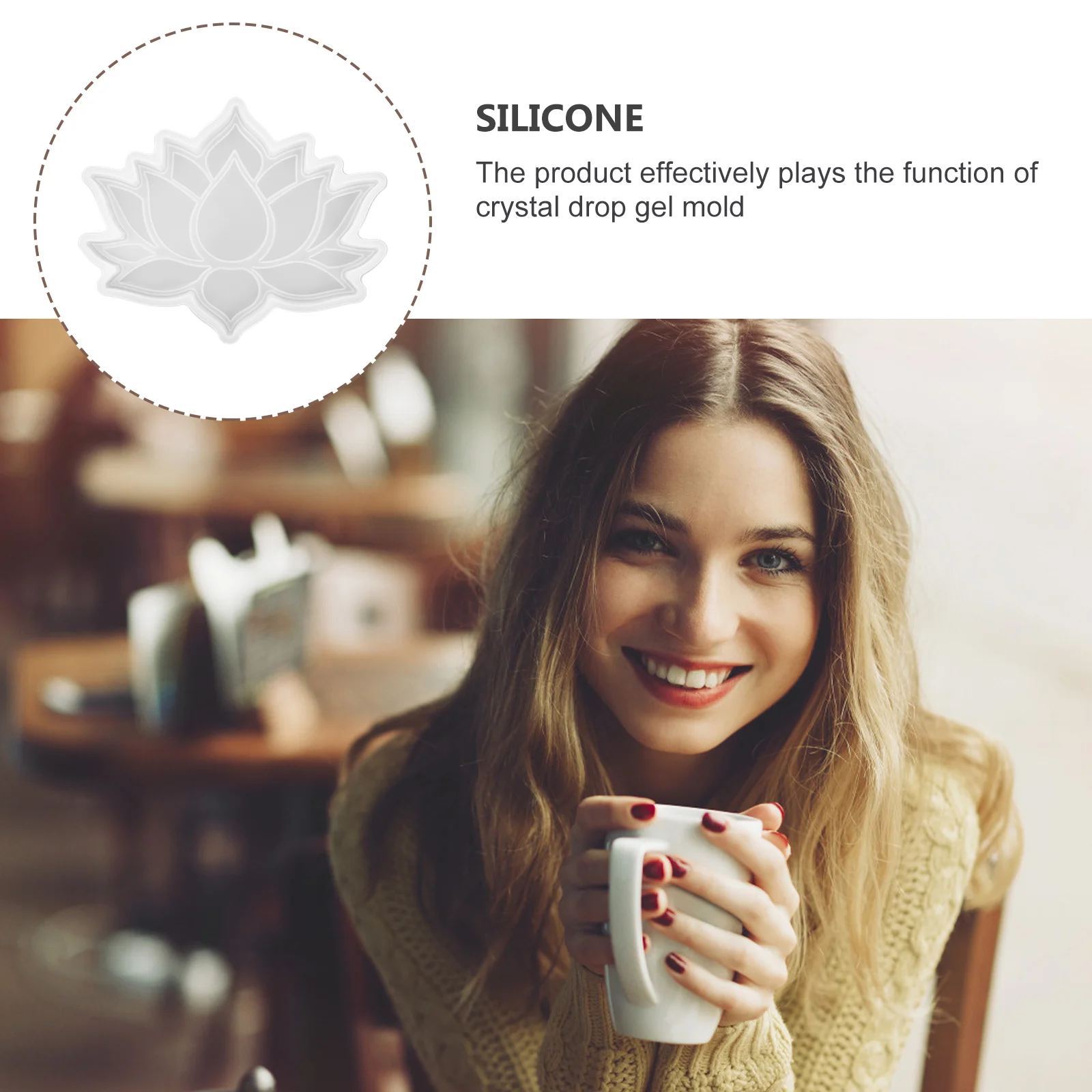 

2 Pcs Multipurpose Coaster Mold DIY Crystal Epoxy Flower Molds Cup Coasters Manual Silica Gel