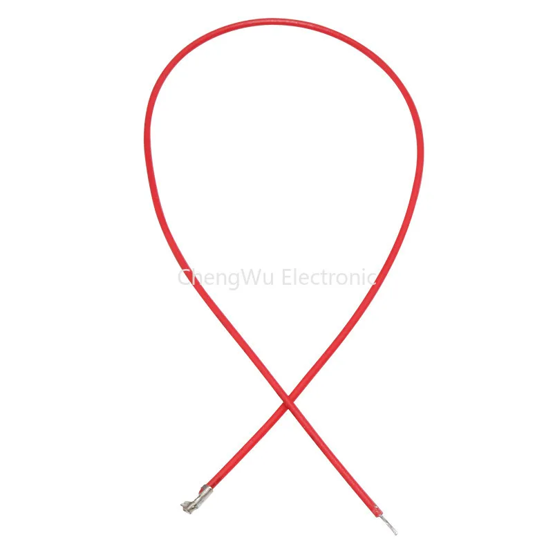 50 buah 1.25mm Pitch konektor kawat Terminal 1P tunggal/ganda kepala Terminal 10/15/20cm panjang 28AWG