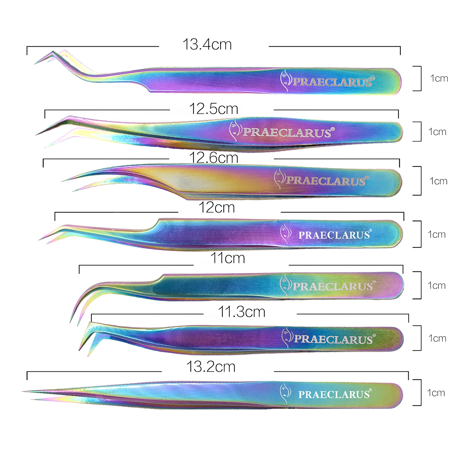 まつげエクステンション用ピンセットカラフルなピンセットステンレス鋼高精度ピンセットプロフェッショナルまつげエクステンションツール ﻿