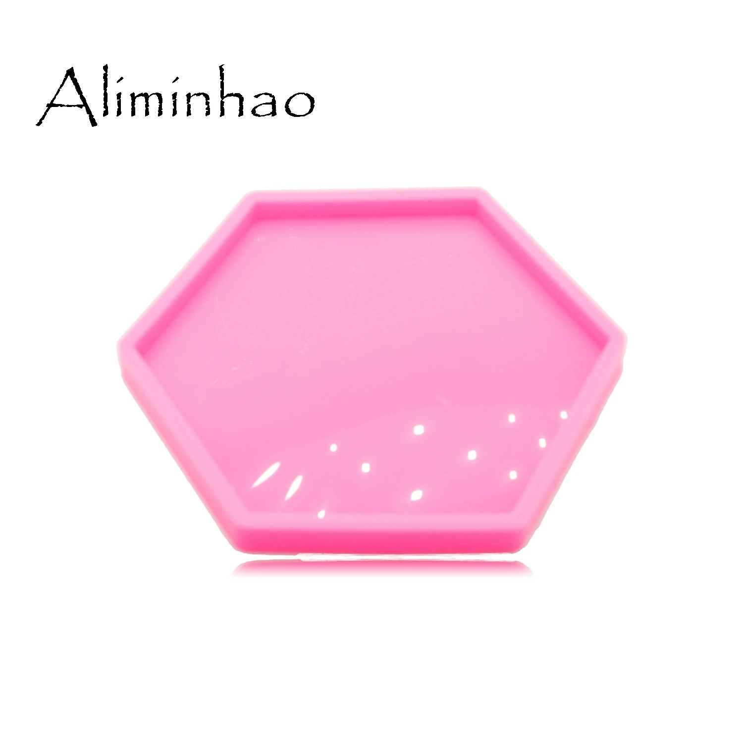 DY0676 Glossy 4.7in/3.9in Hexagon Geode Coaster Agate Mold, Silicone Mould for Resin Epoxy Jewellery Making, Wholesale