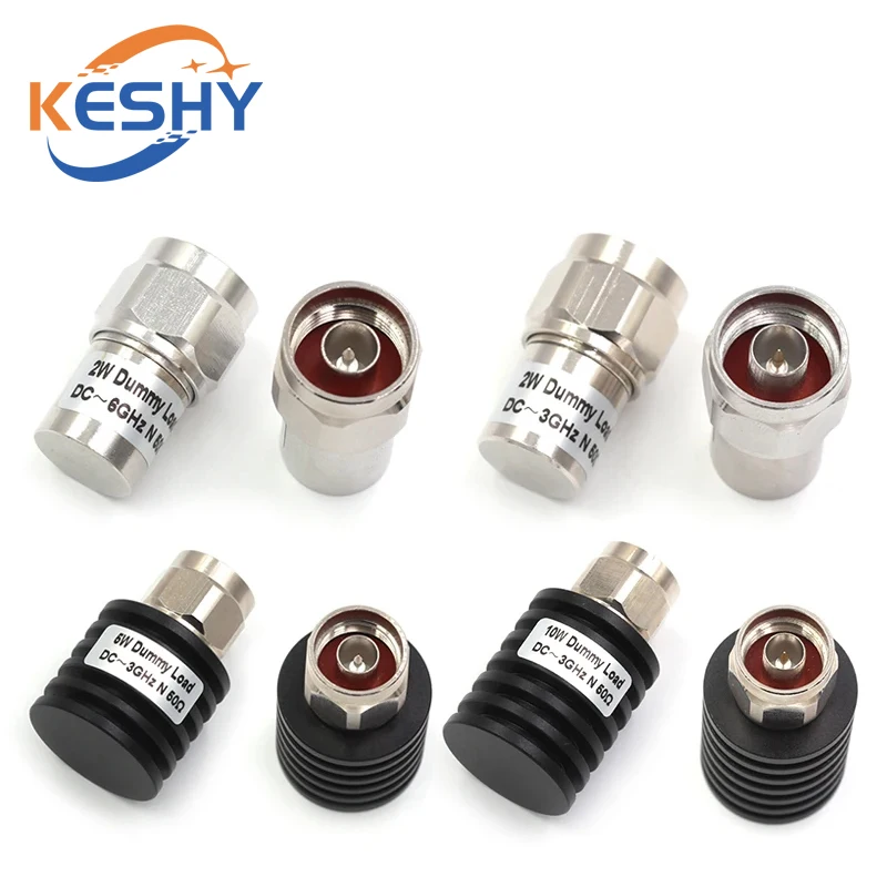 2W 5W 10W N Male Plug Connector RF Coaxial Load DC-3GHZ DC-6GHZ 50ohms N Type Load RF Adapter