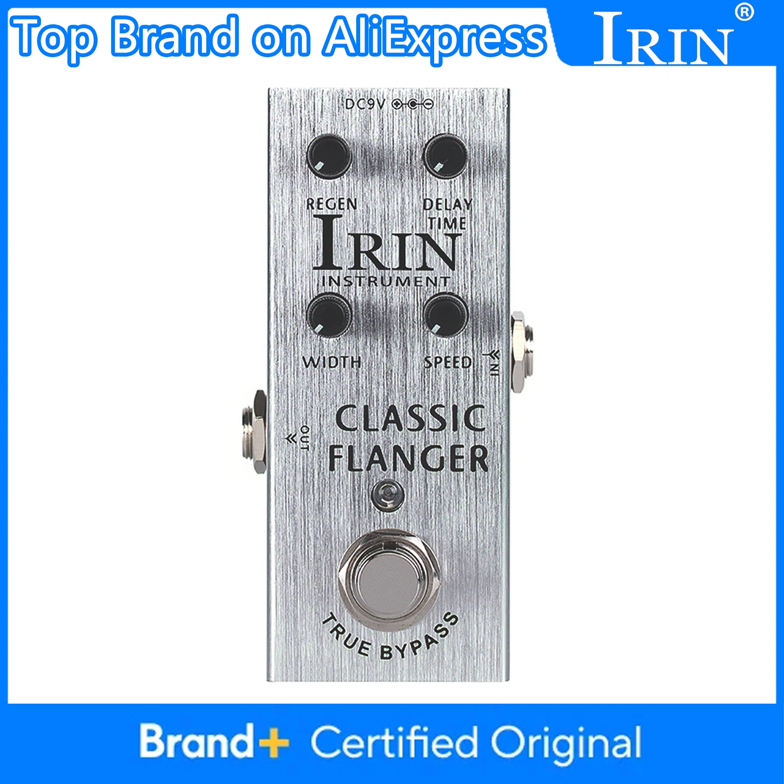

IRIN AN-13 Педаль эффектов для гитары Флэнжер с металлическим фланцем и быстрые тремнущие звуки вибрато со схемой BBD для электрогитары