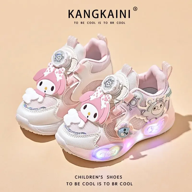 Sapatos de desenho animado para crianças, tênis, presentes adoráveis para crianças, minha melodia, kawaii, sanrio, anime, ins, fofo, desenhos animados, y2k, moda, esportes