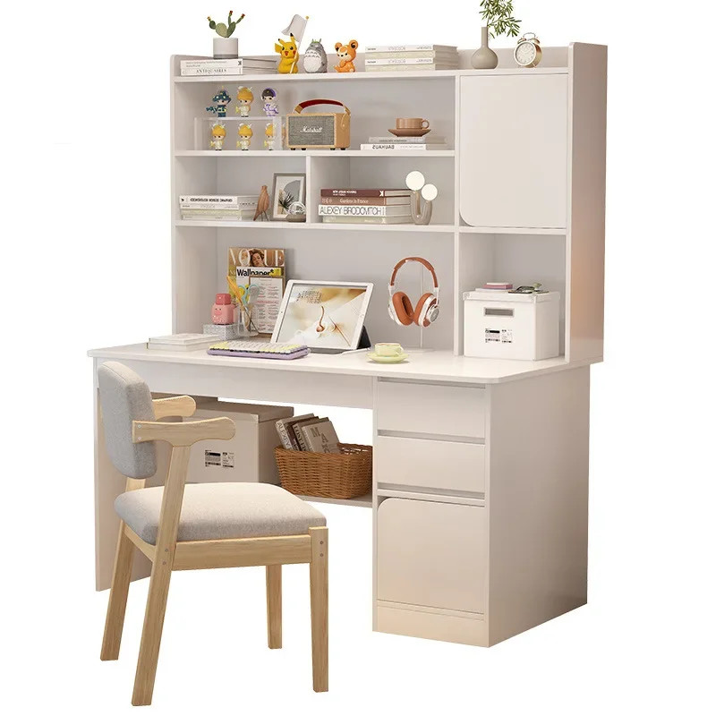 Desk bookshelf integrated computer desk bedroom home study writing table simple table with drawers rectangular board table
