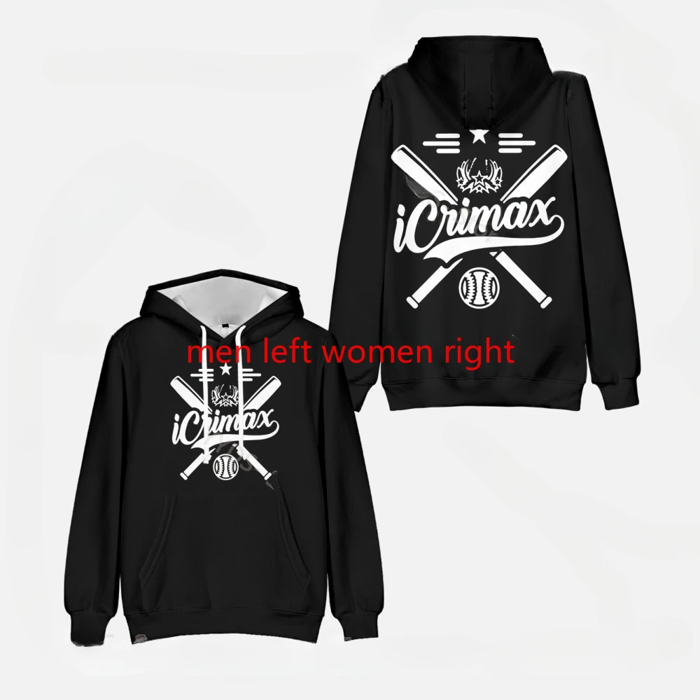 Burgerpommes Icrimax Sweatshirt bertudung, jaket Pullover Hip Hop jalanan Harajuku anak laki-laki perempuan, Sweatshirt Hoodie ukuran besar untuk pria dan wanita