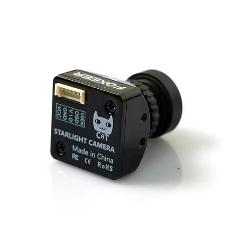 Foxeer cat4 mini cat/micro cat 4 1200tvl starlight 0.00001lux câmera fpv baixa latência baixo ruído câmera fpv para drone de corrida fpv