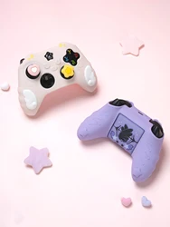 GeekShare Star Wings Protective Cover Skin Compatible with Xbox Series X/S with 2Pcs Thumb Grips and 2Pcs Stickers