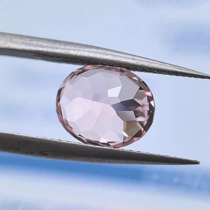 Top Lab Grown Sapphire Oval Shape Morgan Pink Color VVS1 Charms DIY For Jewel Making Materials Selectable AGL Certificate