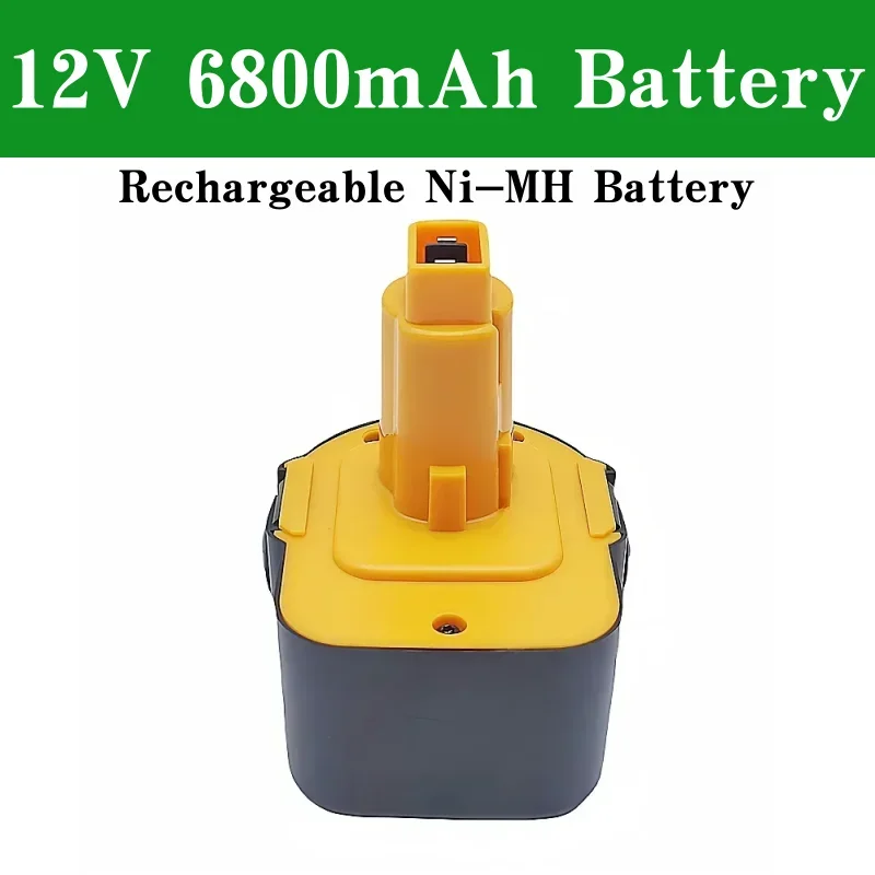 12V 6800mAh Tool Battery for Dewalt lpega DE9074 DC9071 DE9037 DE9071 DE9075 DW9071 DW9072 DW9074 DC727 D756 DC980 DC981 DW0