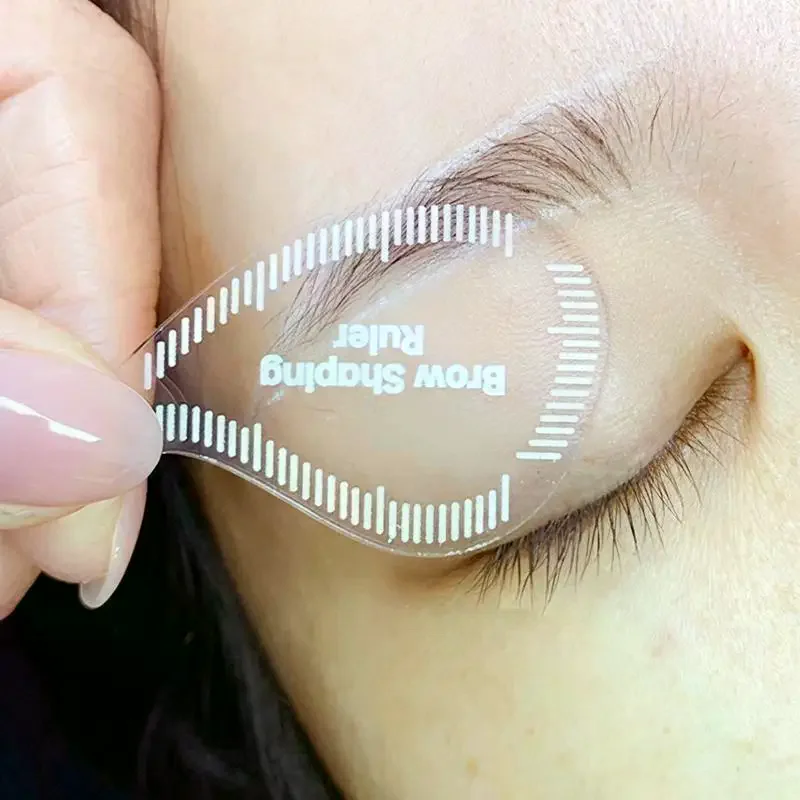 Tear Drop Arch Brow Mapping Tool 1 Minute Brow Shaping Ruler Template Stencils Fast Drawing PMU Eyebrow Hair Stroke Eyeliner
