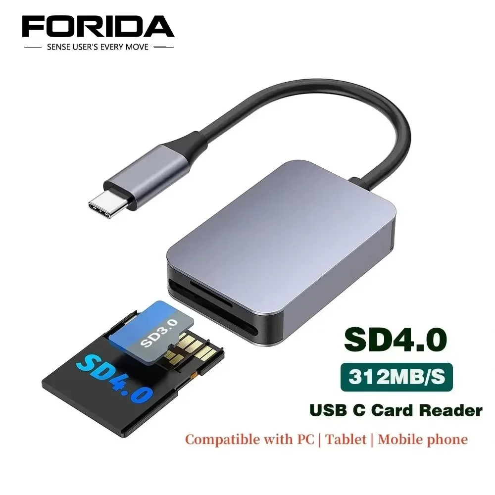 UHS-II USB C Card Reader SD 4.0 Card Reader USB 3.0 SD Card Reader Micro SD Memory Card Reader for iPhone MacBook Pro/Air