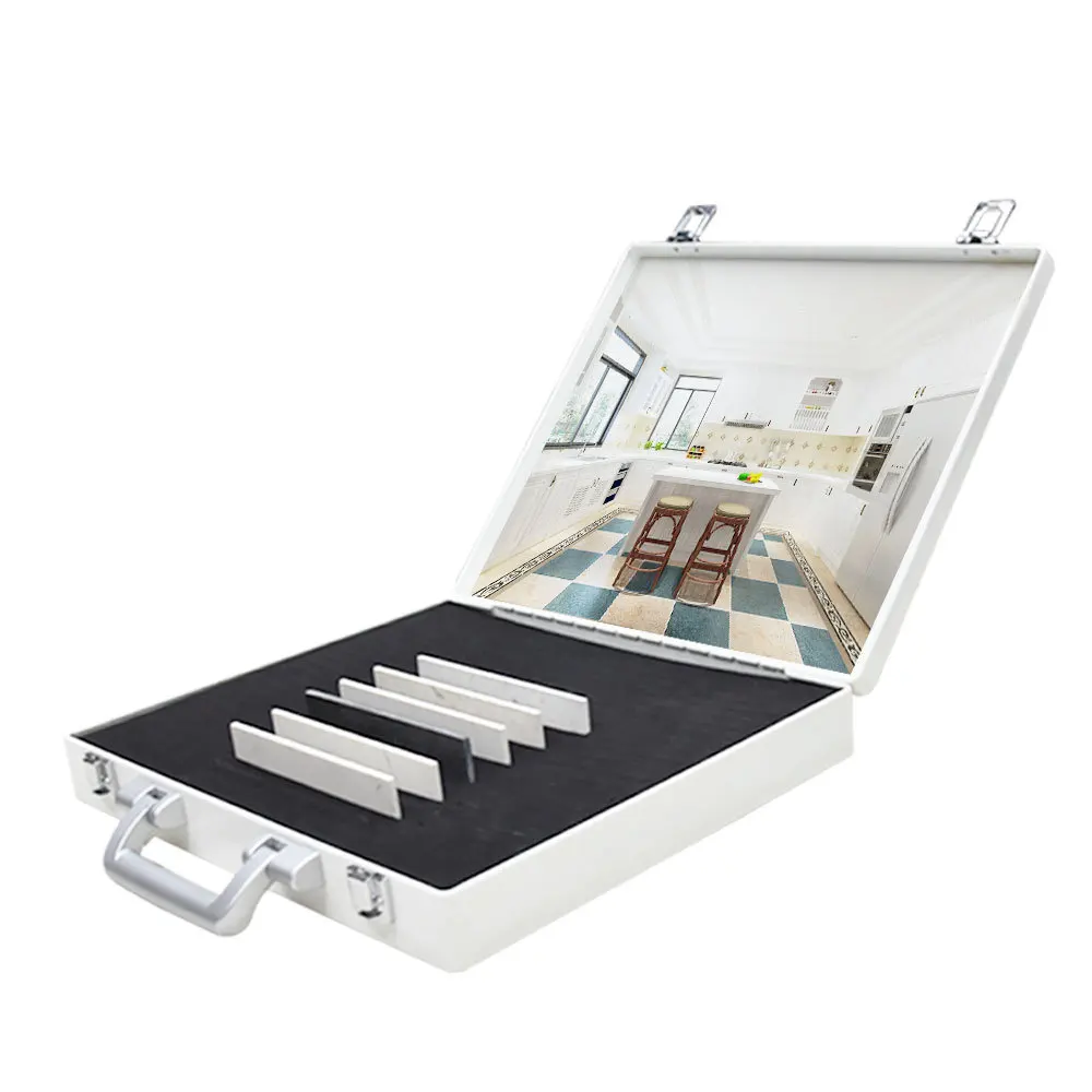 2025 Seller Acrylic Display Box Modern Portable Stone Tile & Quartz Sample Suitcase Combo