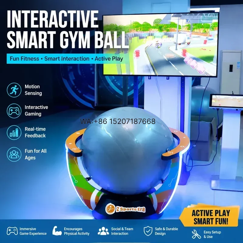 Wmwmnu Magic Ball Pushing Interactive Game Multiplayer Motion Sensing Arcade Equipment for Kids Indoor Playground
