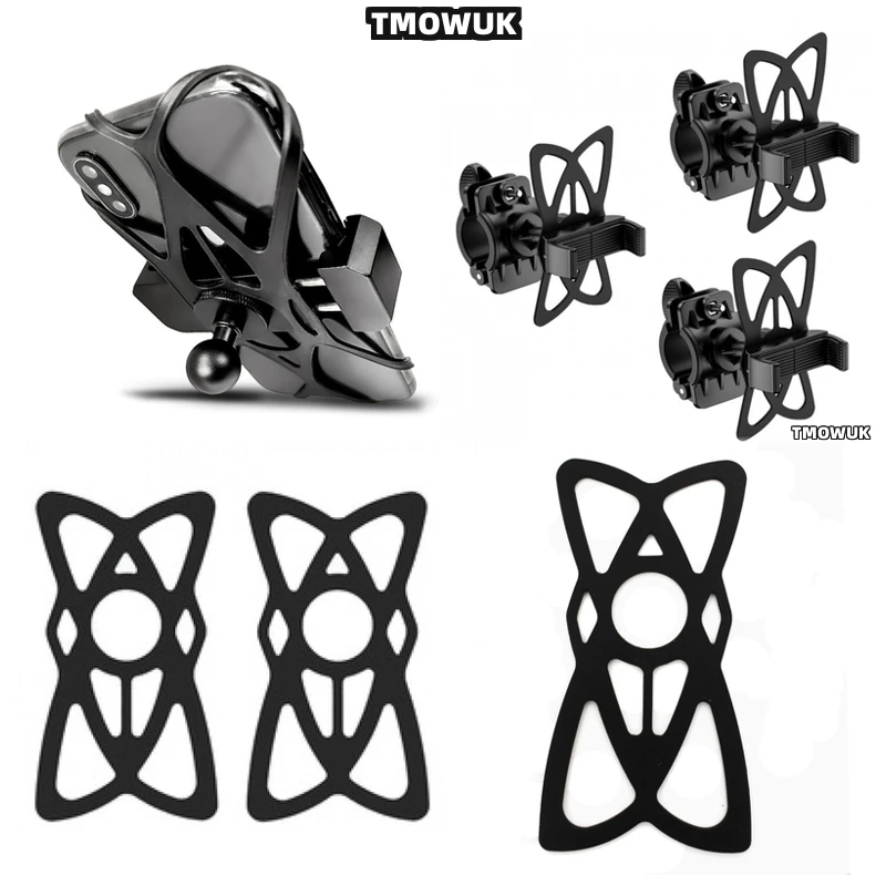 

For IPhone Samsung Huawei Xiaomi OPPO Vivo Silicone Bands Phone Holder Motorcycle Bicycle Handlebar Rubber Universal Mount