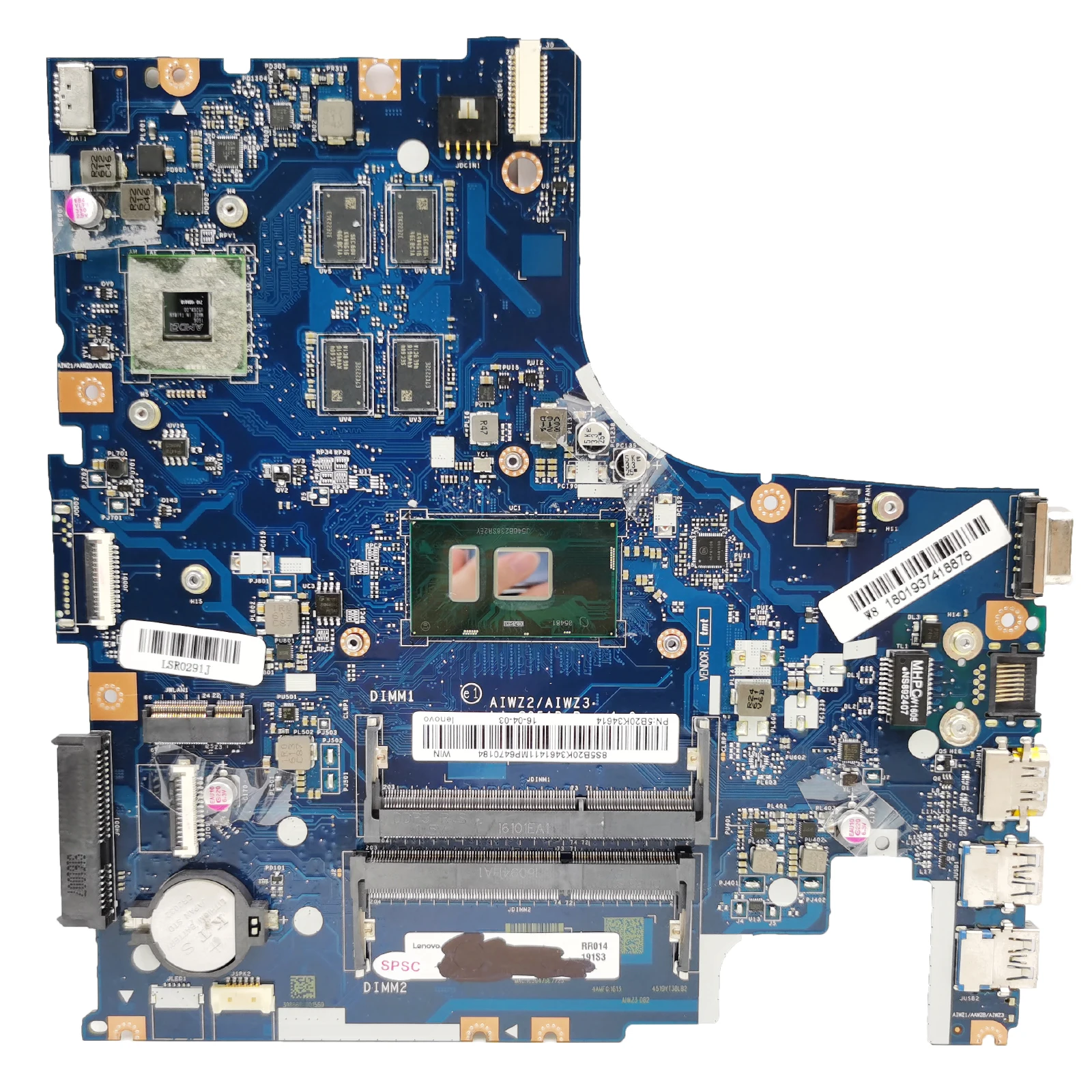 LA-C851P Mainboard Für Lenovo 500-15ISK Laptop Motherboard Mit CPU i3 i5 i7 6th Gen R7 M360 V2G AIWZ2/ZIWZ3 100% getestet V4G