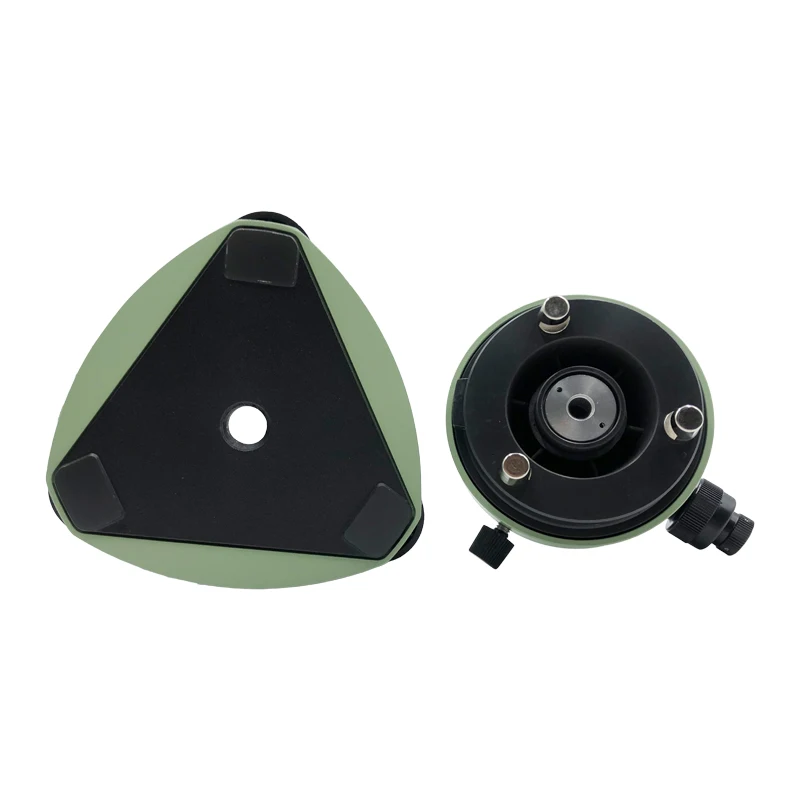 Green Three-Jaw Tribrach Adapter With Optical Plummet Level Bubble For Prism Replacement For Total Stations Surveying