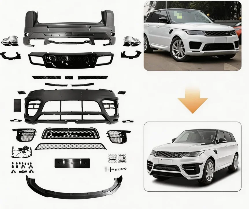 Luxury High Quality Conversion Bodykit Kit for 2018+ for Range Vogue Sport Facelift Upgrade LM Model New Clip-on Bumpers