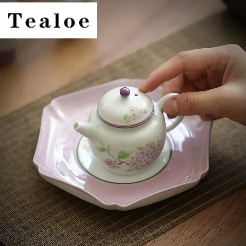 Hand-painted Hydrangea Teapot Home Tea Infuser Chinese Ceramic Tea Set Filter Small Ladies Small Fresh Single Pot